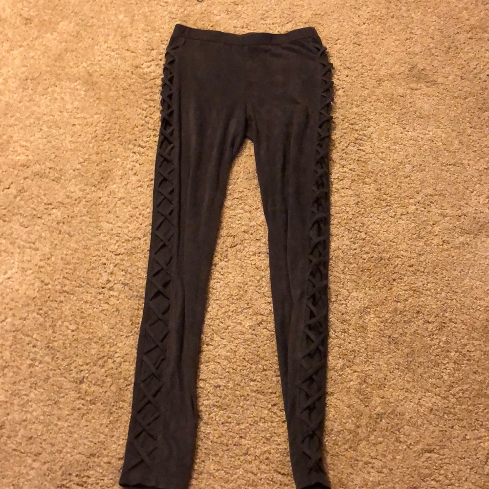 Suede leggings